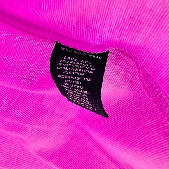 Who What Wear Women's Dress Medium Purple Midi Half Length Sleeve Ruffle Hem New - Picture 11 of 12